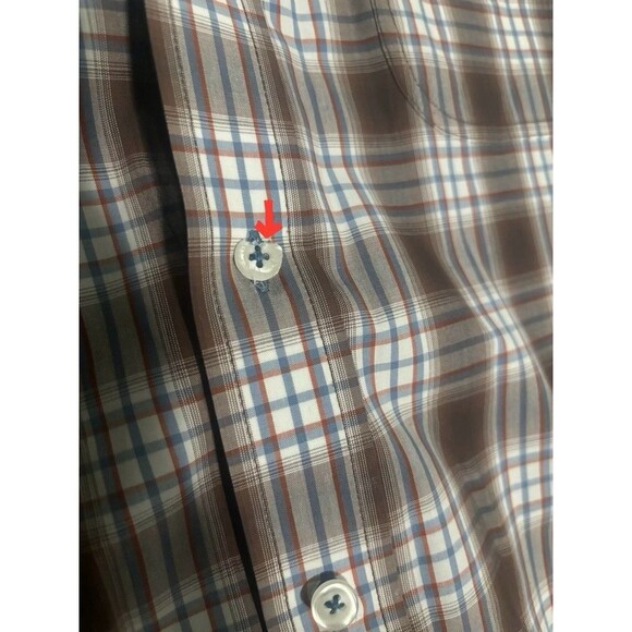 Rough Stock Panhandle Shirt Mens XL Brown Plaid Western Button Up Cowboy ROD3009 - Picture 3 of 8